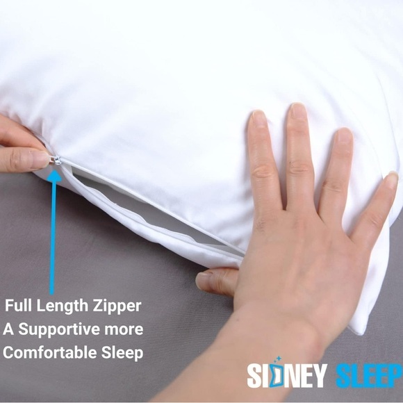 Sidney Sleep Curved Pillow Covers - Full Length Zipper Closure (063) - Picture 3 of 6